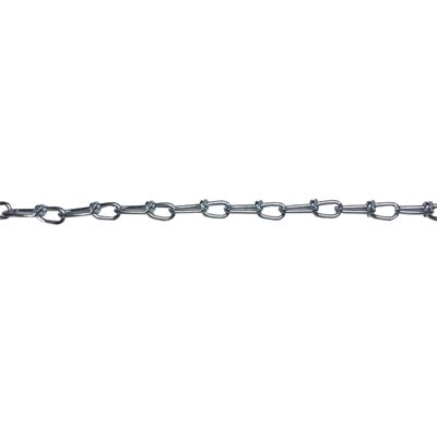 Double Loop Chain Electro Galvanized 2/0 - Per Foot