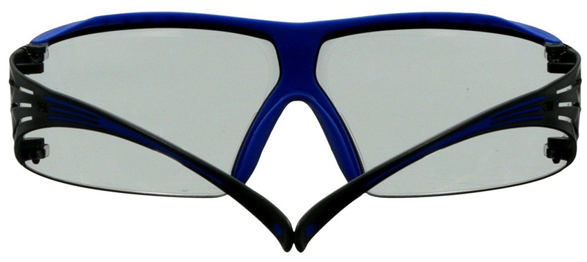 3M SecureFit 400 Series SF407XSGAF Safety Glasses with Blue/Gray Temples & Indoor/Outdoor Gray Scotchgard Anti-Fog/Anti-Scratch Lens from GME Supply