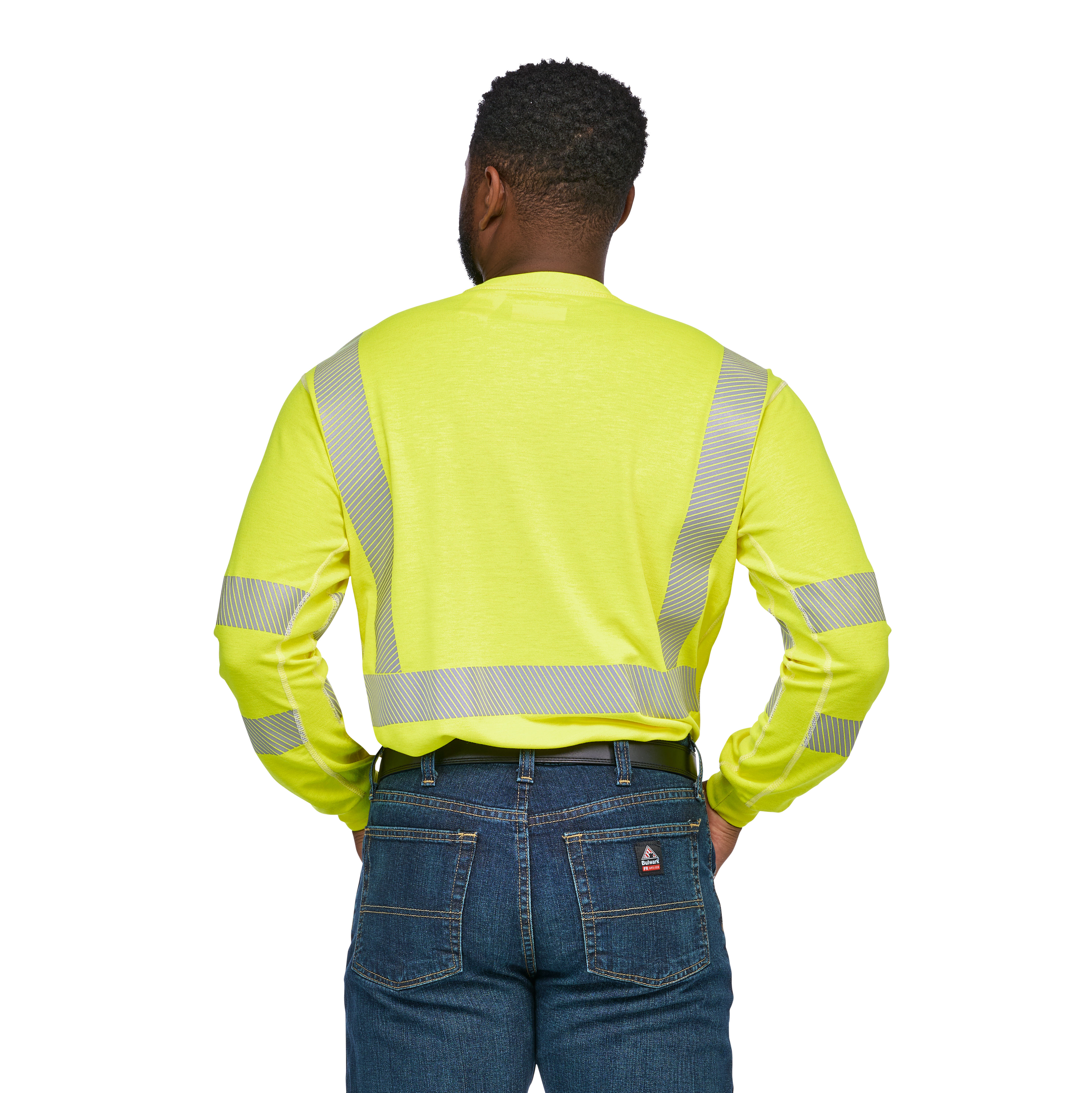 Bulwark® Men's Lightweight FR Hi-Visibility Long Sleeve T-Sh from GME Supply