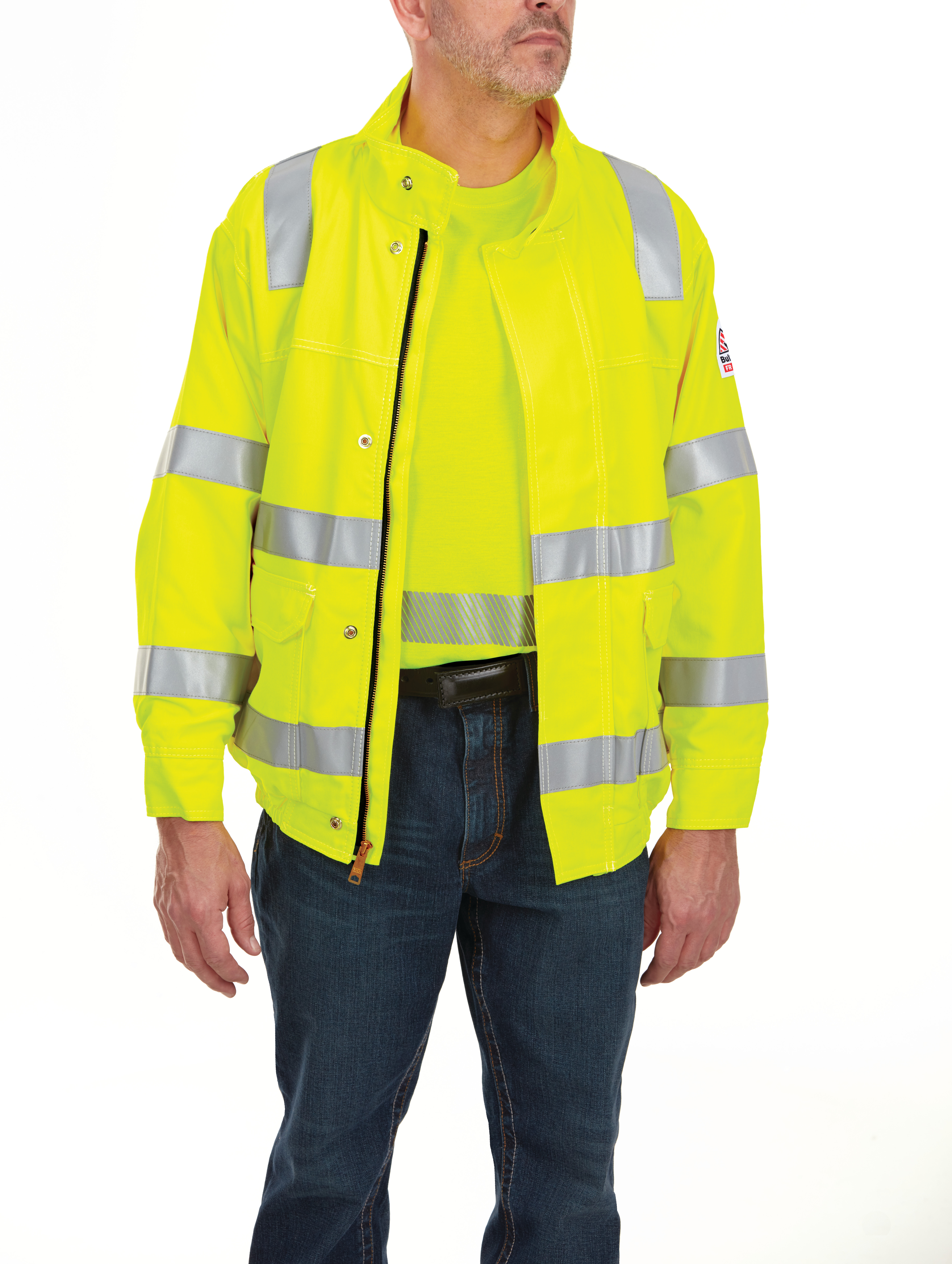 Bulwark® Men's Lightweight FR Hi-Visibility Long Sleeve T-Sh from GME Supply