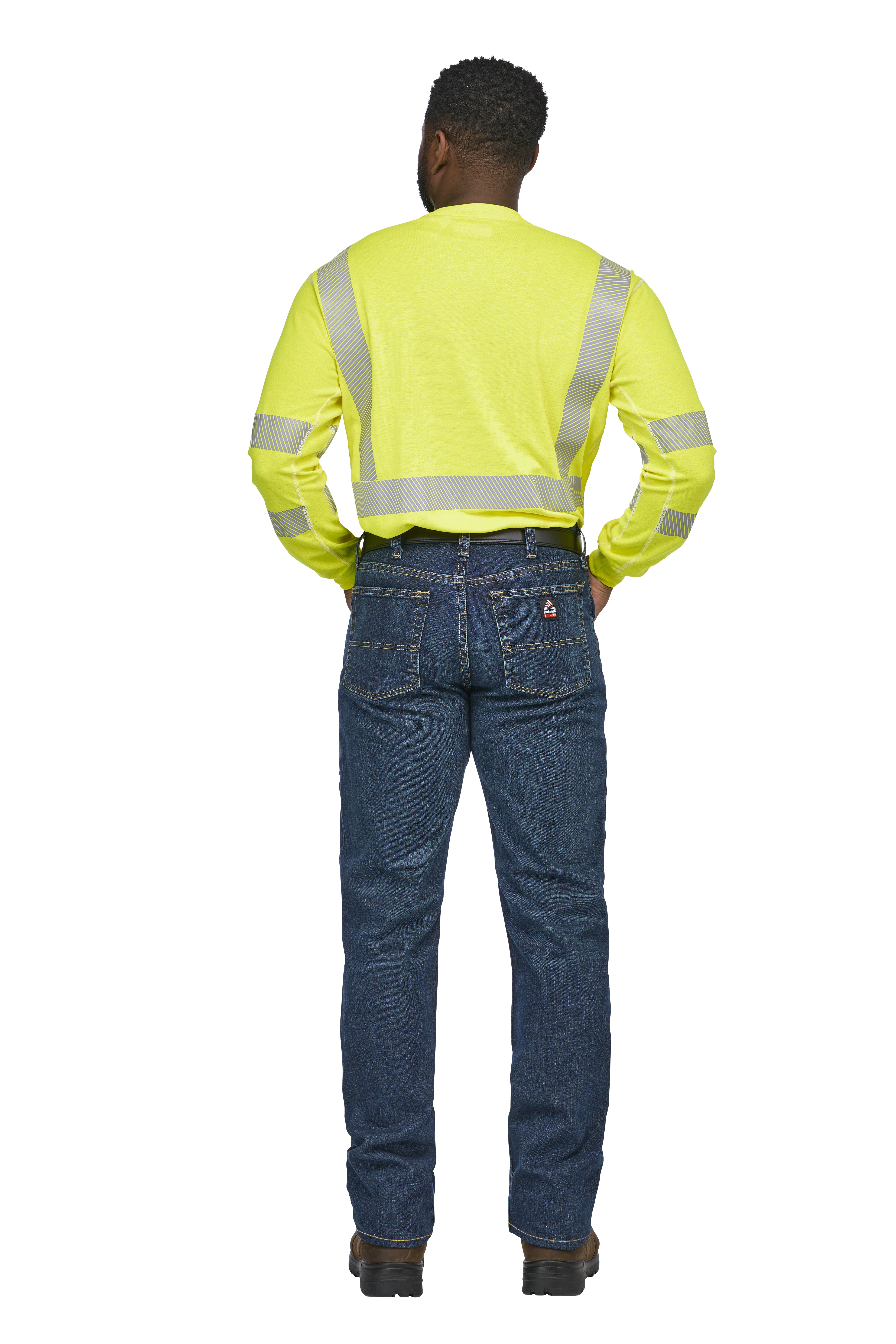 Bulwark® Men's Lightweight FR Hi-Visibility Long Sleeve T-Sh from GME Supply