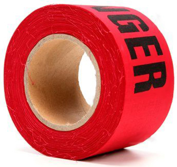 3M Scotch Repulpable Barricade Danger Tape - Red